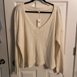 Pilcro Long Sleeve V-Neck Top